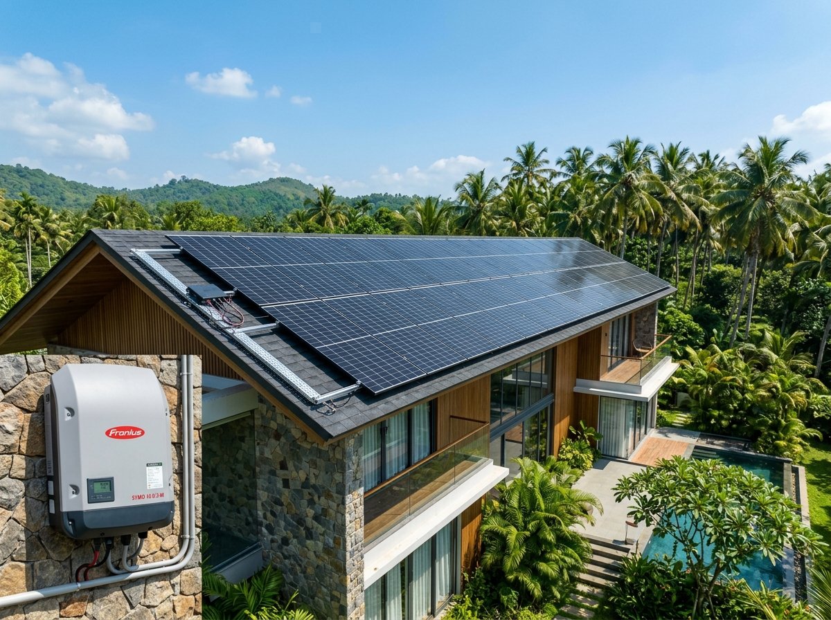 Precision Engineered Rooftop Solar Installation with Inverter